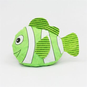 7 kleuren Tropische Vissen Opvouwbaar Eco Herbruikbare Boodschappentassen Herbruikbare Tote Pouch Recycle Opslag Handtassen 38cm x 58cm Groen