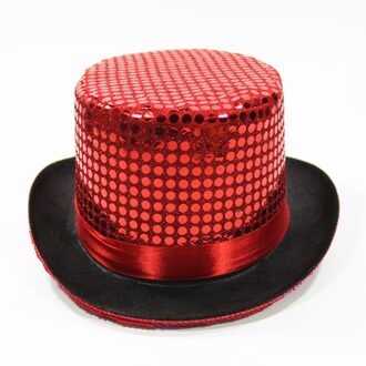 7 kleuren volwassenen top hoed voor dans Magische Hoeden jazz hoed paillette Prestaties Caps kerst hoeden festival dans accessoires rood