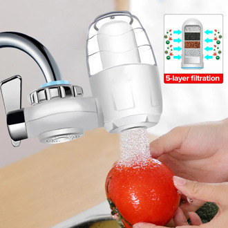 7 Layer Water Filter Replacement Tap Water Purifier Kitchen Faucet Washable Ceramic Percolator Filtro Rust Bacteria Removal