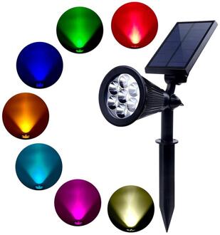 7 Led Solar Gazon Lamp Spotlight Waterdichte Licht Controle Invoegen Vloer Tuin Licht Outdoor Verstelbare Tuin Landschap Lamp RGB