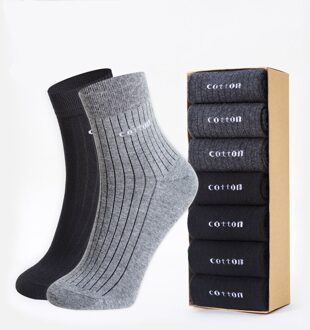 7 Paren/partij Sokken Mannen Effen Katoen Lente En Herfst Katoen Business Jurk Mannen Sokken Ademend Casual sokken 7pairs mengen B