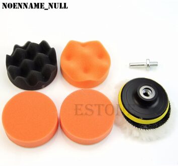 7 Pcs 3 inch Buffing Pad Auto Polijsten Wiel Kit Buffer + M10 Boor Adapter Wiel Kit Buffer Met boor Adapter