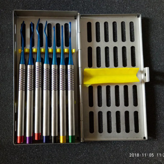 7 Pcs Dental Implant Luxating Root Tooth Elevator Knife Extraction Dentist Instruments Tool German Stainless Steel