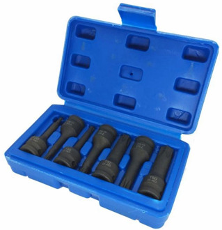 7 Pcs Impact Socket Bits 3/8 Inch Driver Metric Star Torx Hex Spline Ratchet Screwdriver Bit Socket Set Tools