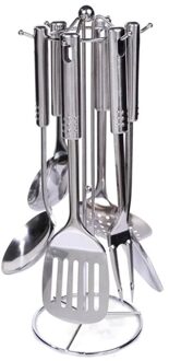 7 Pcs Keuken Kookgerei Set Duurzaam Roestvrij Staal Kookgerei Turner Tang Spatel Voor Thuis Keuken