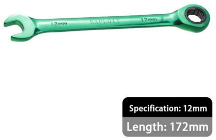 7 Pcs Kleur Ratelsleutel Multifunctionele Dual-Purpose Open Beweegbare Moersleutel Handgereedschap Set 8-19mm 12mm