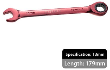 7 Pcs Kleur Ratelsleutel Multifunctionele Dual-Purpose Open Beweegbare Moersleutel Handgereedschap Set 8-19mm 13mm