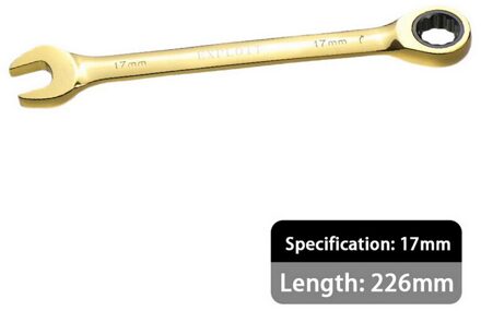 7 Pcs Kleur Ratelsleutel Multifunctionele Dual-Purpose Open Beweegbare Moersleutel Handgereedschap Set 8-19mm 17mm