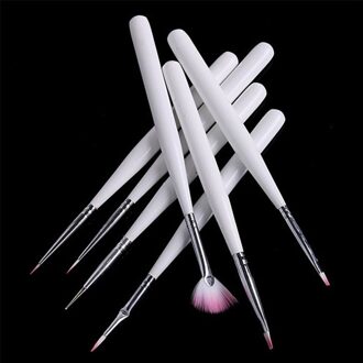 7 Pcs Nail Art Brush Set Pen Nail Art Gereedschap Diy Gel Nagellak Acryl Nail Brush Uv Gel Diy tekening Professionele