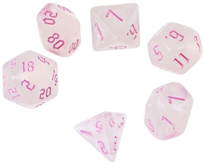 7 Pcs Resin Polyhedral Dices Voor Dnd Rpg Mtg Wijzerplaten Dobbelstenen Desktop Tafel Bordspel Speelgoed paars