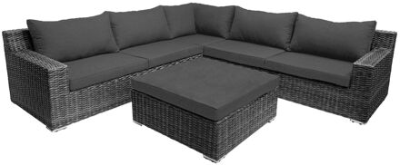 7-persoons Loungeset Colorado Falcon Grey Hoekset incl. hocker Grijs