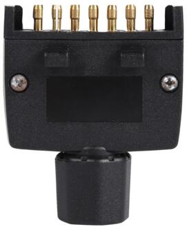 7 Pin AU Platte Mannelijke Trailer Socket Plug Connector Adapter voor Boot Trailer Zwart Corrosiebestendig Metalen Contacten
