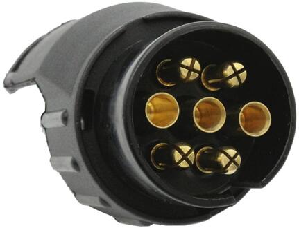 7 Pin Naar 13 Pin Plug Adapter Converter Trekhaak Socket Converter Zwarte Auto Accessoires