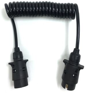 7 Pin Plastic Trailer Plug X2 W/Krullend Verlengkabel 1.5M Male Naar Male 12V Trailer Verlichting board Caravan