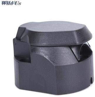7 Pin Ronde Europese Standaard Trailer Socket Zwart Frosted Materialen Trailer Socket 12V Trekhaak Trekhaak Socket