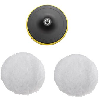 7 ''Polijstmachine/Buffer Kit Zachte Wol Bonnet Pad Wit Auto Polijstmachine Auto Lichaam Polijsten Schijven reeks 1