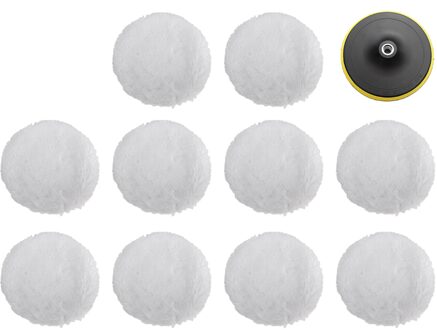 7 ''Polijstmachine/Buffer Kit Zachte Wol Bonnet Pad Wit Auto Polijstmachine Auto Lichaam Polijsten Schijven reeks 3