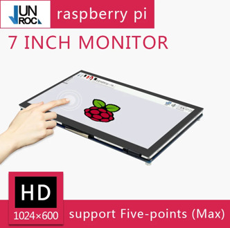7'' Raspberry Pi Display 7inch Capacitive Touch Screen LCD 1024×600 IPS Supports Raspberry Pi 4B/3B+/3B/Zero Jetson NANO Kit