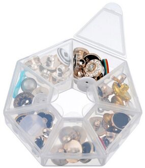 7 raster Draagbare seal Opslag Gevallen Clip Houder Box Container Bureau Organizer