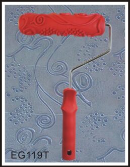 7 "Rubber Roller Reliëf Textuur Patroon Verf Roller Thuis Decoratie Kwast Achtergrond Muur Tool 7 Inch