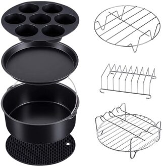 7 Set Snelkookpan, stoomboot & Air Friteuse Bakvormen Accessoires Compatibel Voor Ninja Foodi 5 & 6.5 & 8 Qt OP101,OP301,OP302