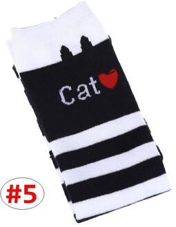 7 stijlen Kids kniekousen Meisje Kat brief print Gestreepte leggings Baby Lente Herfst beenwarmer 42 cm 5