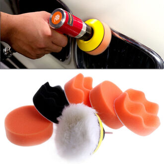 7 Stks 3 ''Buffing Pad Auto Polijstschijf Kit Buffer + M14 Boor Adapter