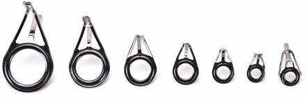 7 Stks/set 0.5Cm-1.8Cm Vintage Ovale Vissen Top Ringen Hengel Gidsen Pole Reparatie Kit Vissen line Gidsen Ogen Sets