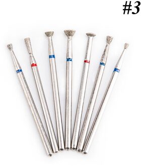 7 Stks/set Diamond Nail Boor Rotery Elektrische Nagel Frees Voor Pedicure Manicure Files Cuticle Boren Manicure Tool reeks 3