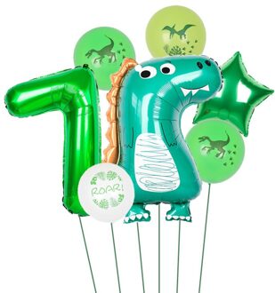 7 Stks/set Dinosaur Folie Ballonnen Jongens Dier Ballonnen Gelukkige Verjaardag Ballon Baby Shower Partij Decoratie Jurassic World Decor