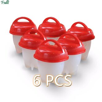 7 Stks/set Eierkoker Plastic Transparante Eierkokers Met 6Pcs Steamers + 1Pc Ei Verdelers Keuken Eierkoker koken Gereedschap 6stk