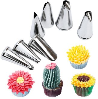 7 Stks/set Icing Piping Nozzles Premium Rvs Cake Decorating Gereedschap Voor Bloem Cake Bakvormen Piping Tips