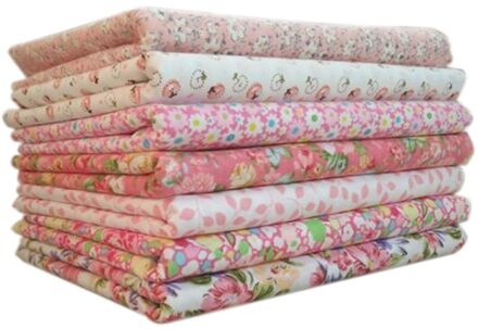 7 stks/set Katoen Voor Naaien Quilten Patchwork Thuis Textiel Roze Serie Tilda Pop Lichaam DIY Handgemaakte Accessoires 25x25cm