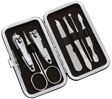 7 stks/set Nagelknipper Trimmer Kit Professionele Carbon Staal Manicure Nail Care Tools Grooming Set