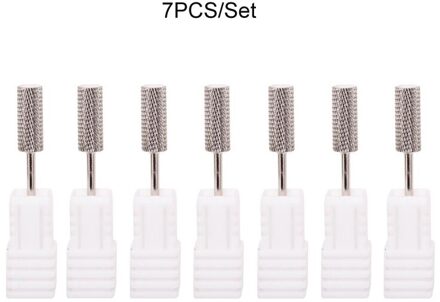 7 Stks/set Nail Kegel Tip Wolfraam Boren Elektrische Cuticle Schoon Rotary Voor Manicure Pedicure Slijpen Hoofd Nail Sander Tip 7stk M10