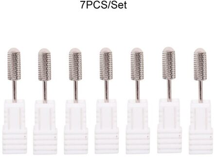 7 Stks/set Nail Kegel Tip Wolfraam Boren Elektrische Cuticle Schoon Rotary Voor Manicure Pedicure Slijpen Hoofd Nail Sander Tip 7stk M11