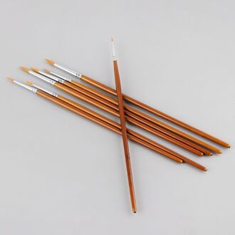 7 Stks/set Professionele Detail Kwast Fijne Puntige Tip Miniatuur Borstels Voor Acryl Aquarel Olie Tekening Kits QX2B