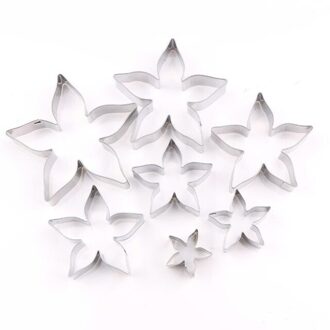 7 Stks/set Rozen Kelk Bloem Taart Decoreren Mallen Rvs Biscuit Fondant Cookie Cutter Wedding Party Bakken Tools