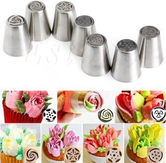 7 Stks/set Russische Tulp Icing Piping Nozzles Cake Decoratie Decor Bakken Tool