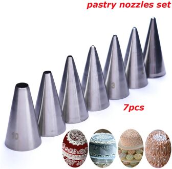 7 stks/set Rvs Russische Tulp Icing Piping Nozzle Set Pastry Decorating Tips Cake Cupcake Decorateur Bloem Dessert Tool