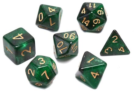 7 Stks/set Sterrenhemel Dobbelstenen Digitale Dice Game Polyhedral Multi Zijdige Acryl GB