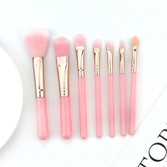 7 Stks/set Vrouwen Facial Make-Up Kwasten Set Gezicht Cosmetische Schoonheid Oogschaduw Lip Foundation Blush Brush Make Up Brush Tool