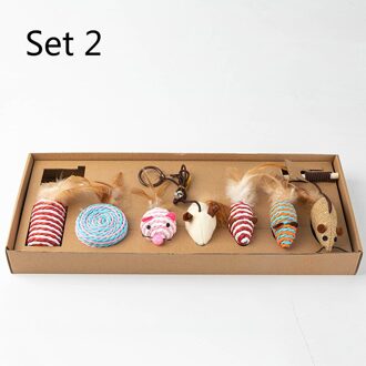 7 Stuk Set Van Huisdier Grappige Kat Stok Kat Speelgoed Grappige Kat Combo Set Kleine Vis Houten Staaf Muis grappige Kat Stok Kat Speelgoed reeks 2