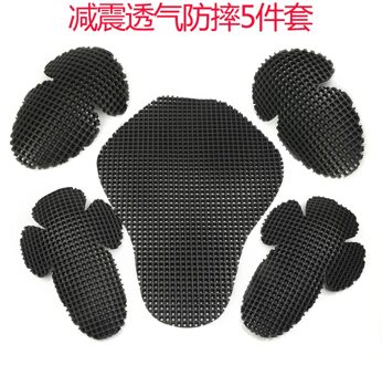 7 Stuks Black Motorbike Elleboog/Rug/Schouder/Borst Bescherming Guards Body Protectors Racing Armours 5stk