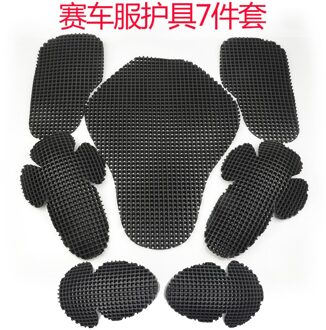 7 Stuks Black Motorbike Elleboog/Rug/Schouder/Borst Bescherming Guards Body Protectors Racing Armours 7stk