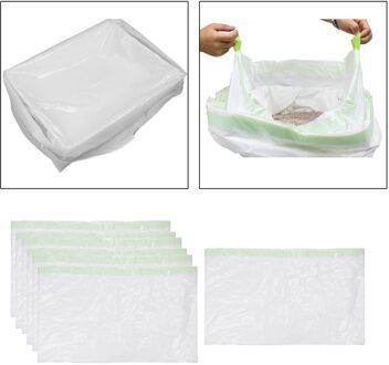 7 Stuks Kattenbakvulling Liners Vuilniszakken Koord Dikke Rits Kattenbakvulling L Type2