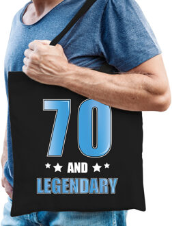 70 and legendary verjaardag cadeau tas zwart voor heren - Verjaardag / cadeau tas
