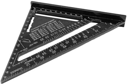 70 Mm Metrische Systeem Driehoekige Liniaal Speed Vierkante Gradenboog Dubbele Schaal Mijter Framing Meting Regel