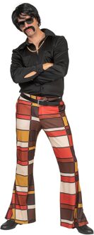 70's Retro Hippie Broek Blocks Heren Multikleur - Print