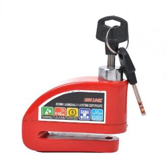 70% Sales! Brake Lock Hoge Decibel Alarm Brede Toepassing Legering Anti-Diefstal Scooter Slot Voor Motorfiets Rood